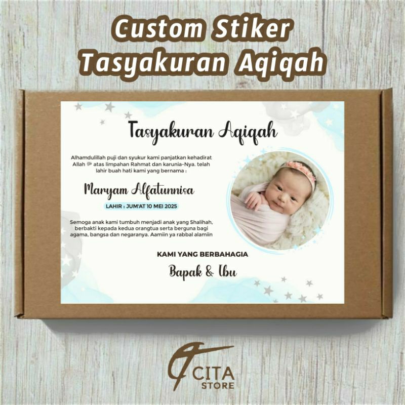 

Stiker Syukuran Aqiqah Selametan Anak