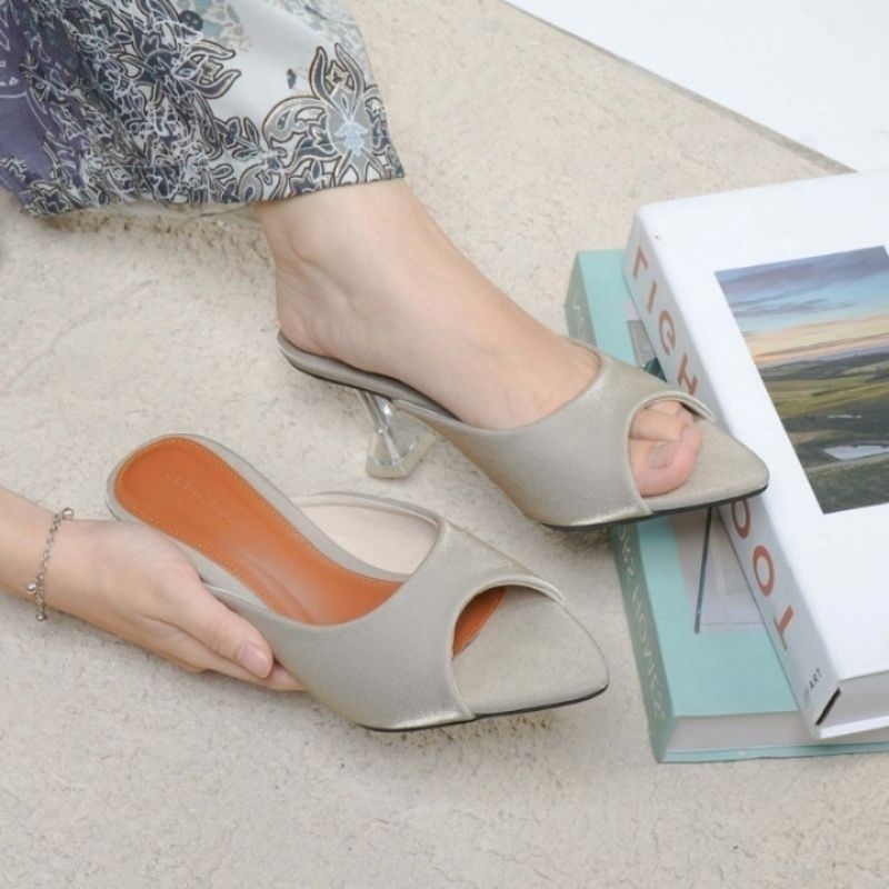 slop kokop wanita  heels AND  kaca 7 cm
