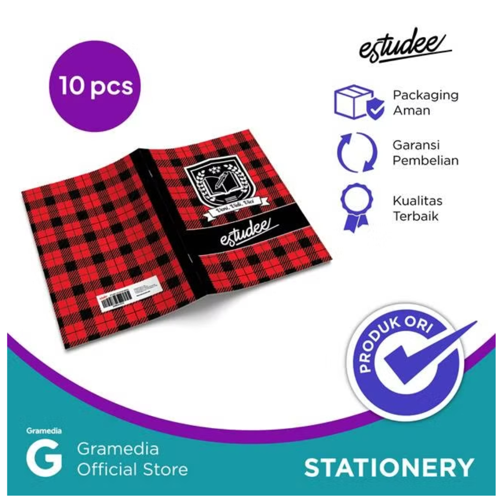 

Gramedia Jambi - ESTUDEE I B5 TARTAN MERAH ISI 10