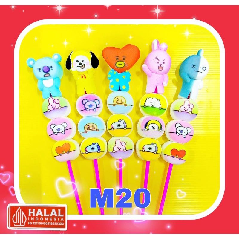 

(Buy min 100k free 1 fantasi )PERMEN EMPUK KARAKTER BTS VIRAL( CHIMMY, KOYA,TATA, VAN, COOKY, SHOOKY DAN RJ)LUCU,IMUT DAN MENGGEMASKAN