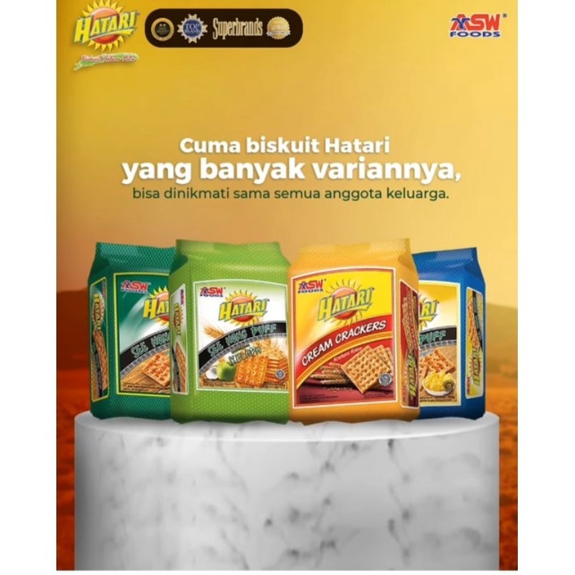 

Biskuit Hatari Rasa Margarin, Kelapa, Original dan Cream Crackers 245 Gram