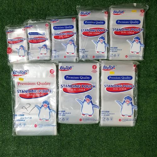 [50pcs] Standing Pouch Blutop/ Plastik Klip Ziplock Kemasan Makanan Kopi 9x15/10x17/12x20/14x22/16x2