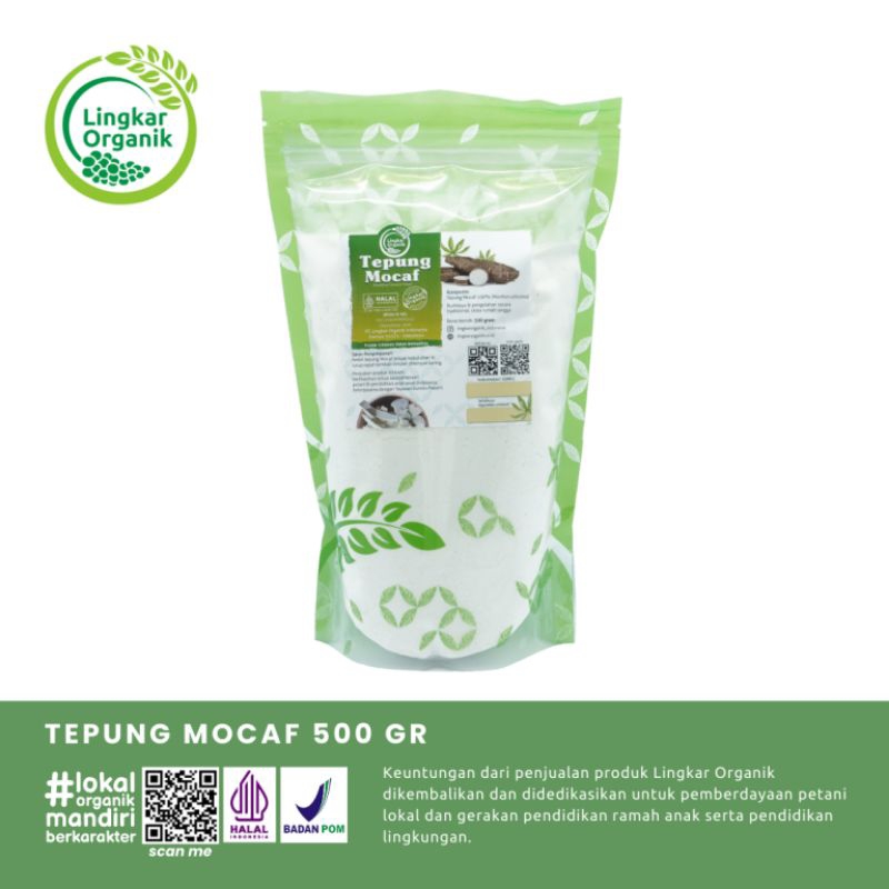 

500gr Tepung Mocaf Organik - Tepung Gluten Free Lingkar Organik - Tepung Aman untuk lambung