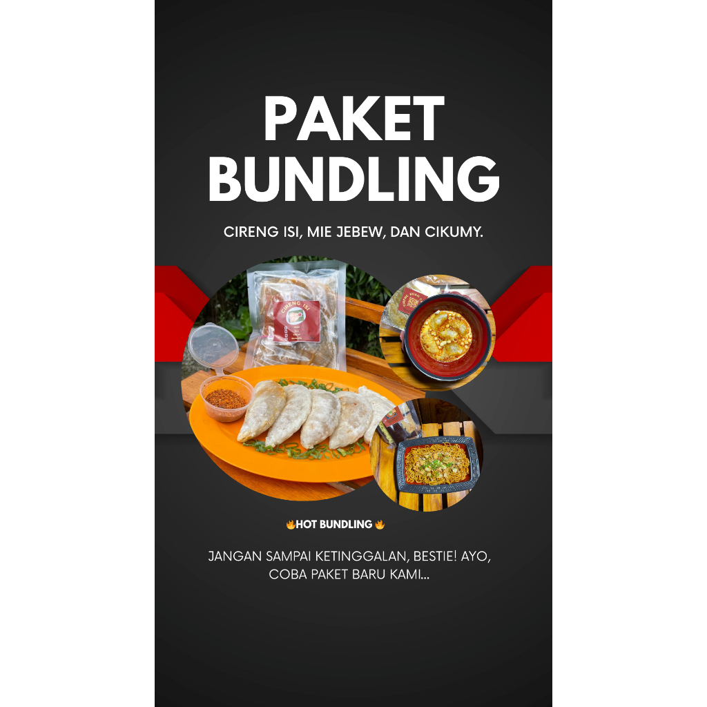 

Paket Bundling Cireng Isi + Mie Jebew + Cikumy