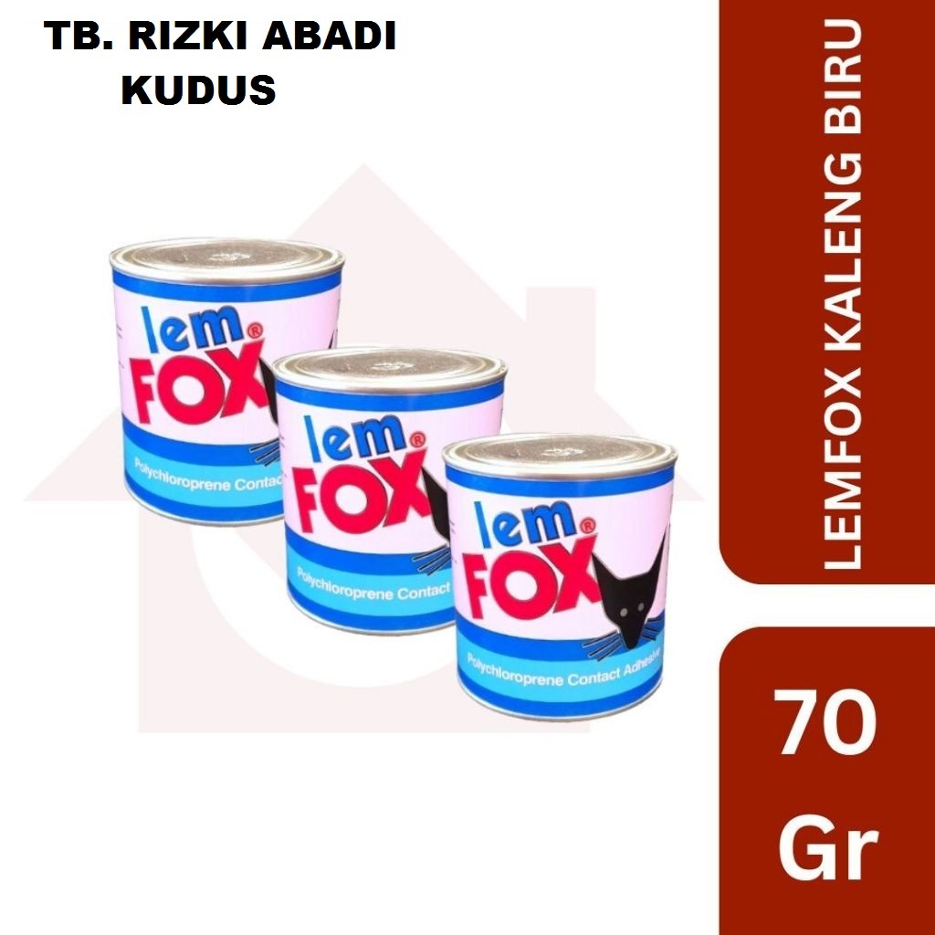 

Lem Fox Yunior Biru Kaleng 70 gr | Lem Kuning Sepatu Bening