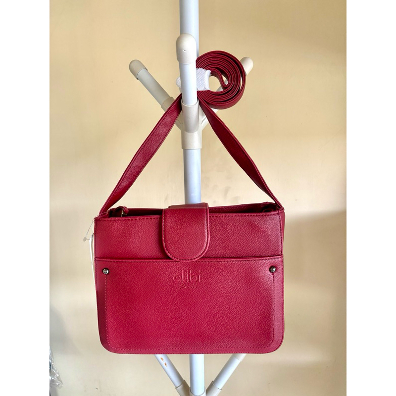 Tas Manda Red Alibi Paris (Tas Selempang Wanita PROMO)