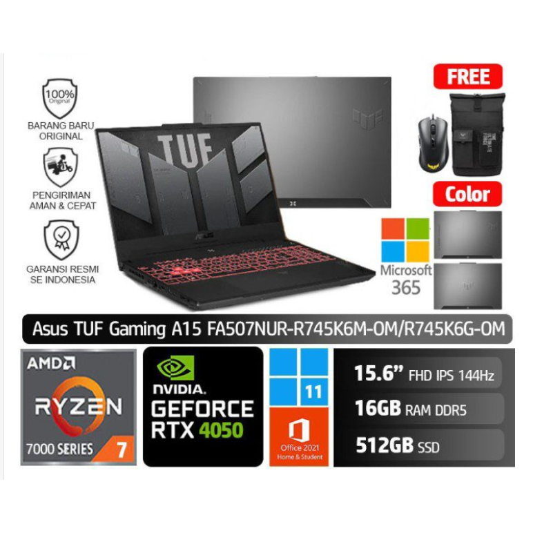 ASUS TUF Gaming A15 FA507NUR - AMD Ryzen 7 7435HS