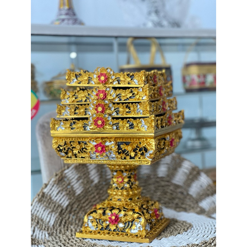 Dulang kotak susun 4 uk. 30cm kualitas prada elit