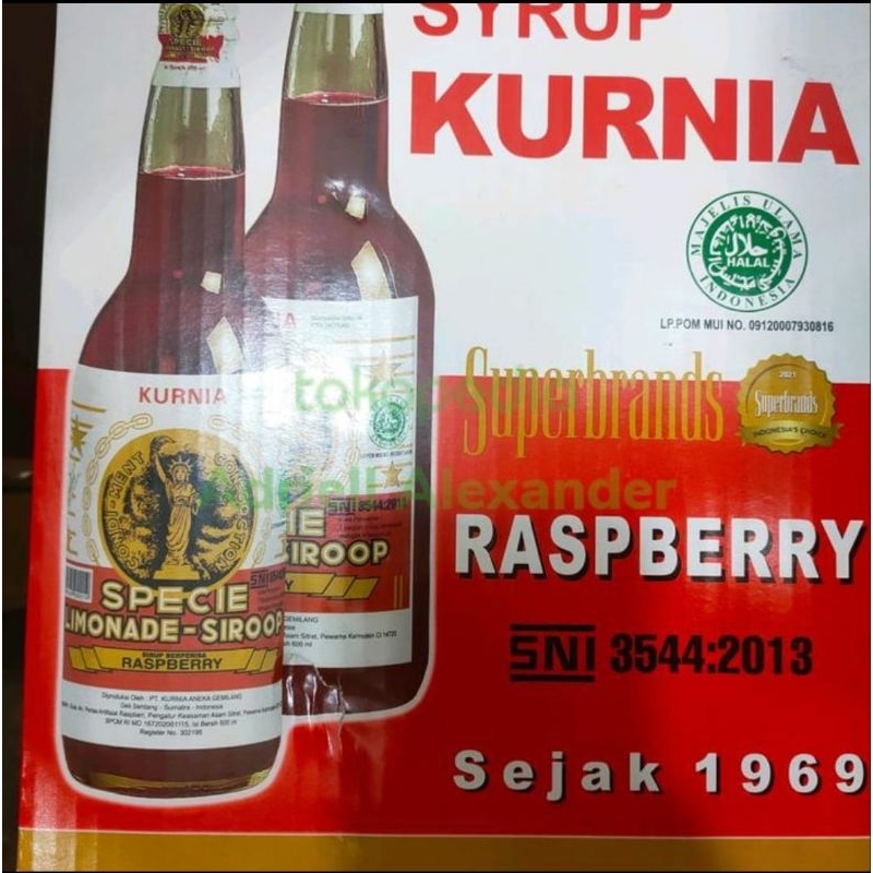 

Sirup Kurnia Raspberry 1 karton isi 6 botol khusus pengiriman instan/sameday