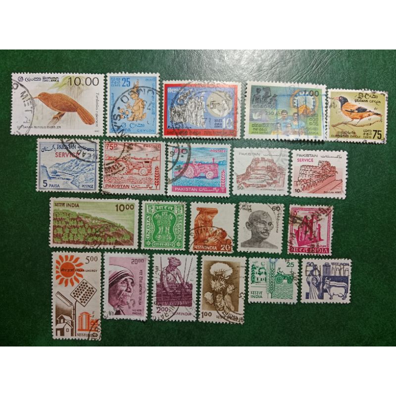 

Prangko Pakistan India Srilanka 21 Pcs USED