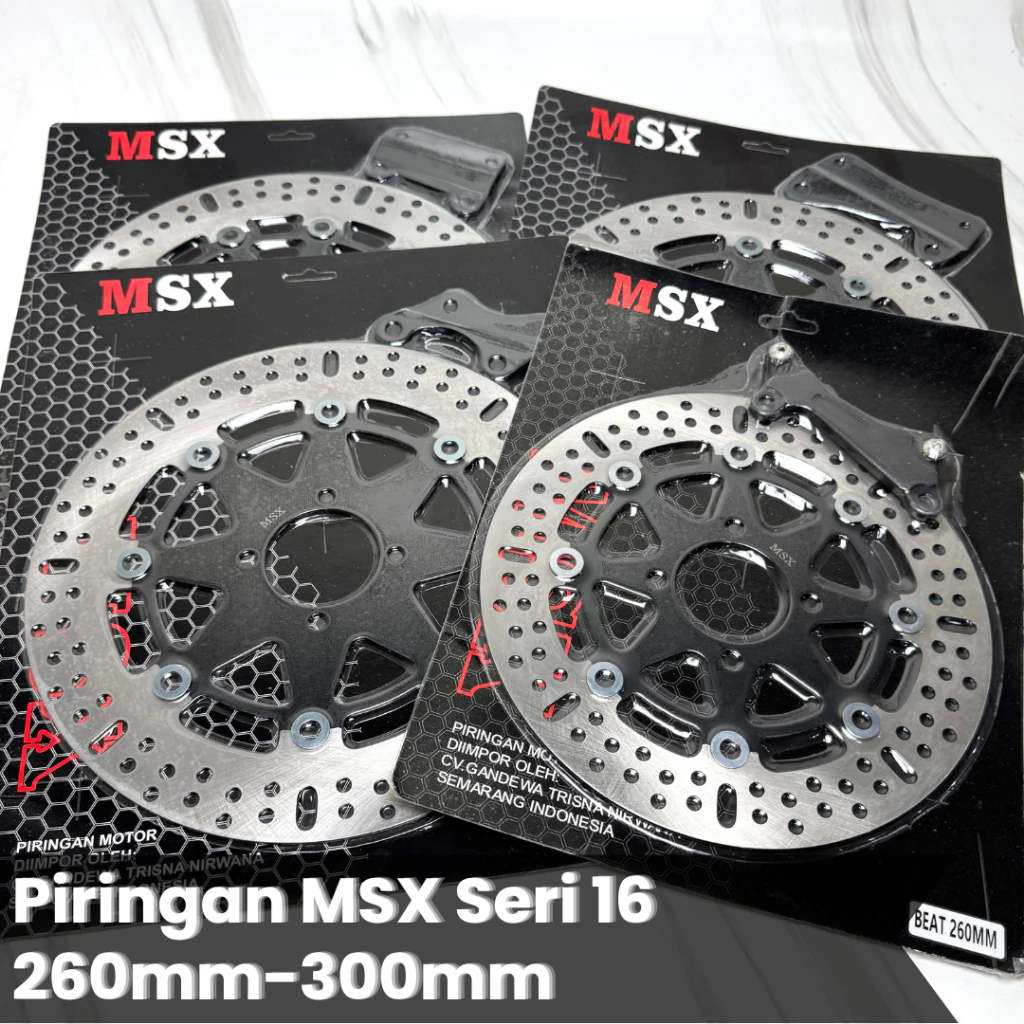 Piringan Cakram Depan MSX 16 220mm-300mm Sudah Plus Breket Piringan/Disc Motor