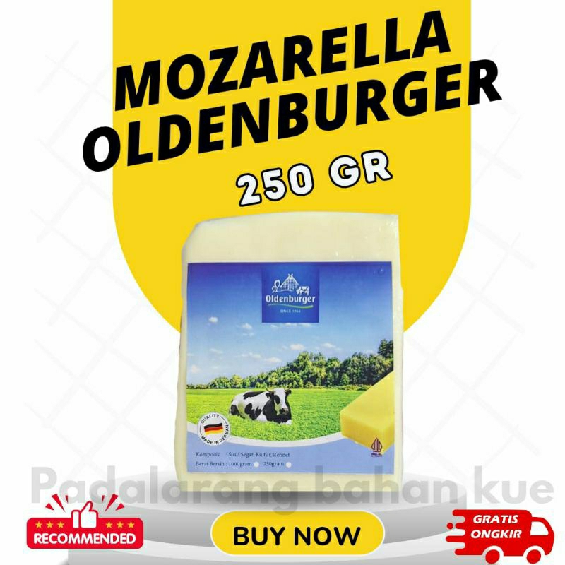 

Mozarella Oldenburger 250 Gram Halal Import Jerman/Mozarella Cheese Oldenburger 250 Gram