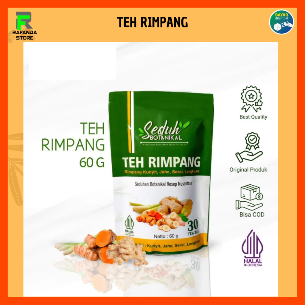 

Teh Rimpang SEDUH BOTANIKAL Teh Celup Rimpang JSR | Minuman Instan Rempah | Teh Diet Detox | Pelangsing Herbal | Imunitas