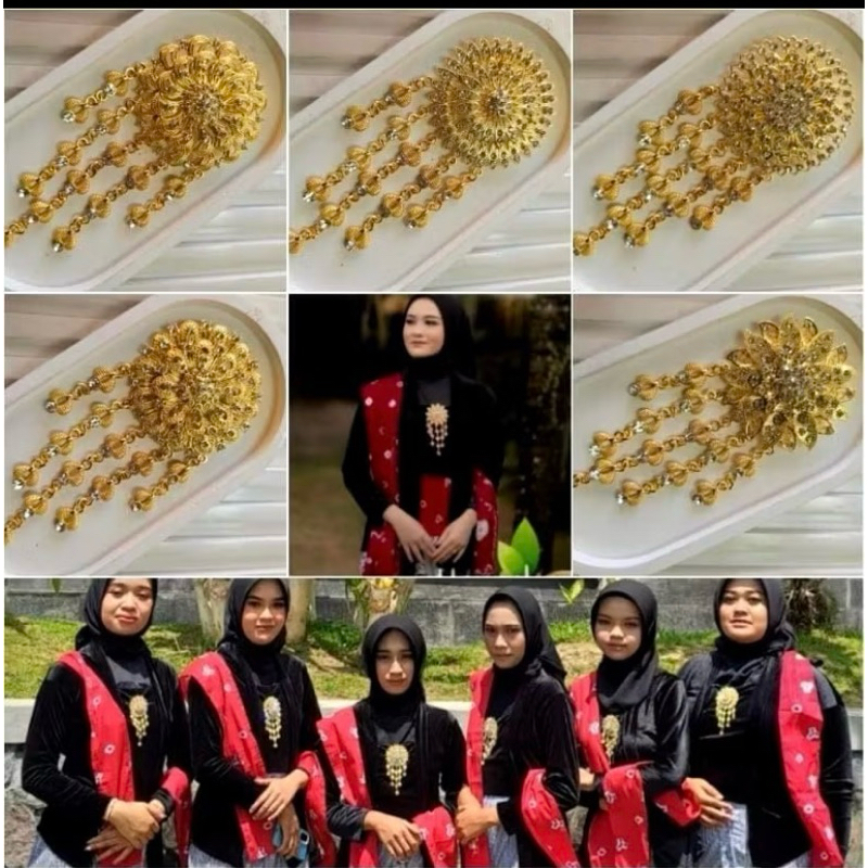 bros kebaya wanita silver glod/bros kebaya bali/bros mewah elegan