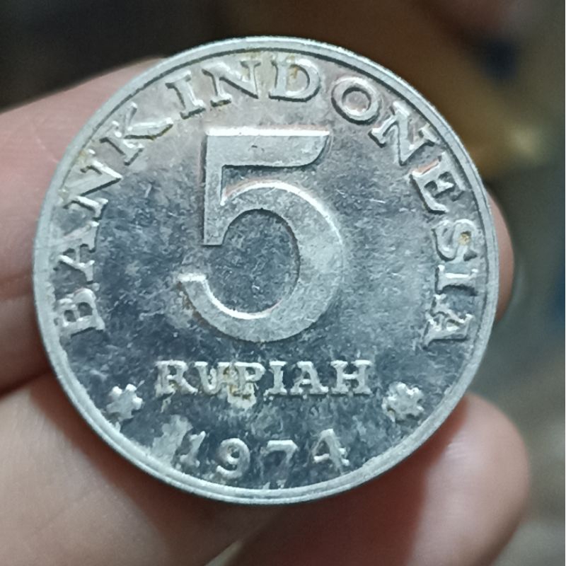 5 RUPIAH KB BESAR 1974 BK