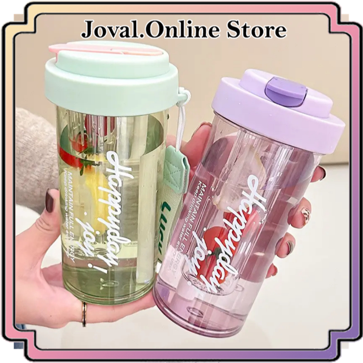 BOTOL MINUM ANAK DEWASA INFUSER / BOTOL AIR ANAK DEWASA INFUSER DENGAN SEDOTAN
