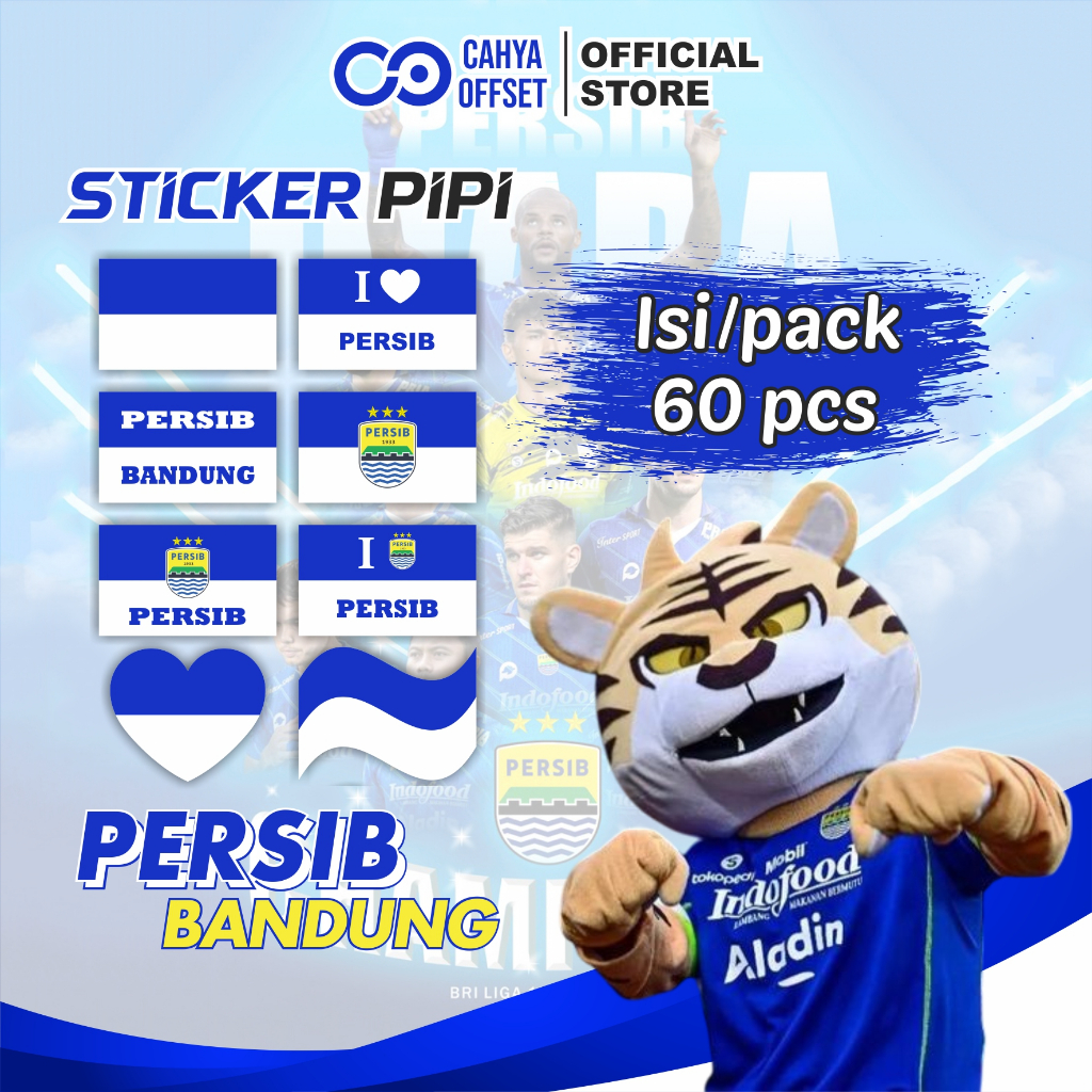 

8.8 COD Stiker Pipi Persib Bandung Sticker Bendera Biru Putih Bobotoh Viking
