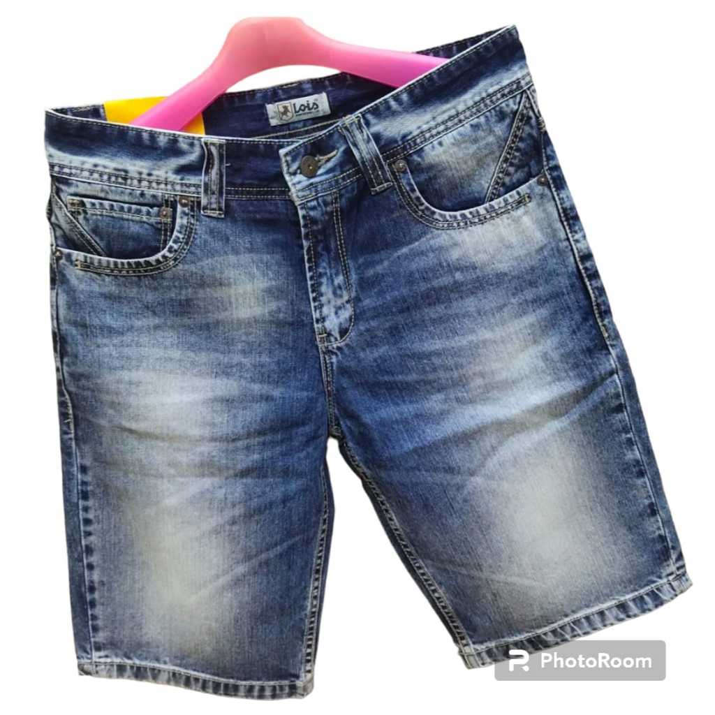 Celana Pendek Jeans Lois / Celana Jeans Pendek Pria Original Premium 100% Lois Model Terbaru (COD) /