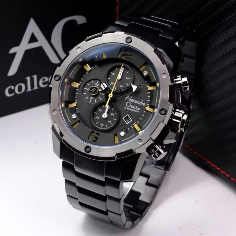 JAM TANGAN PRIA ALEXANDRE CHRISTIE 6410 / AC6410 / AC 6410 RANTAI FASHION ORIGINAL GARANSI RESMI 1TA