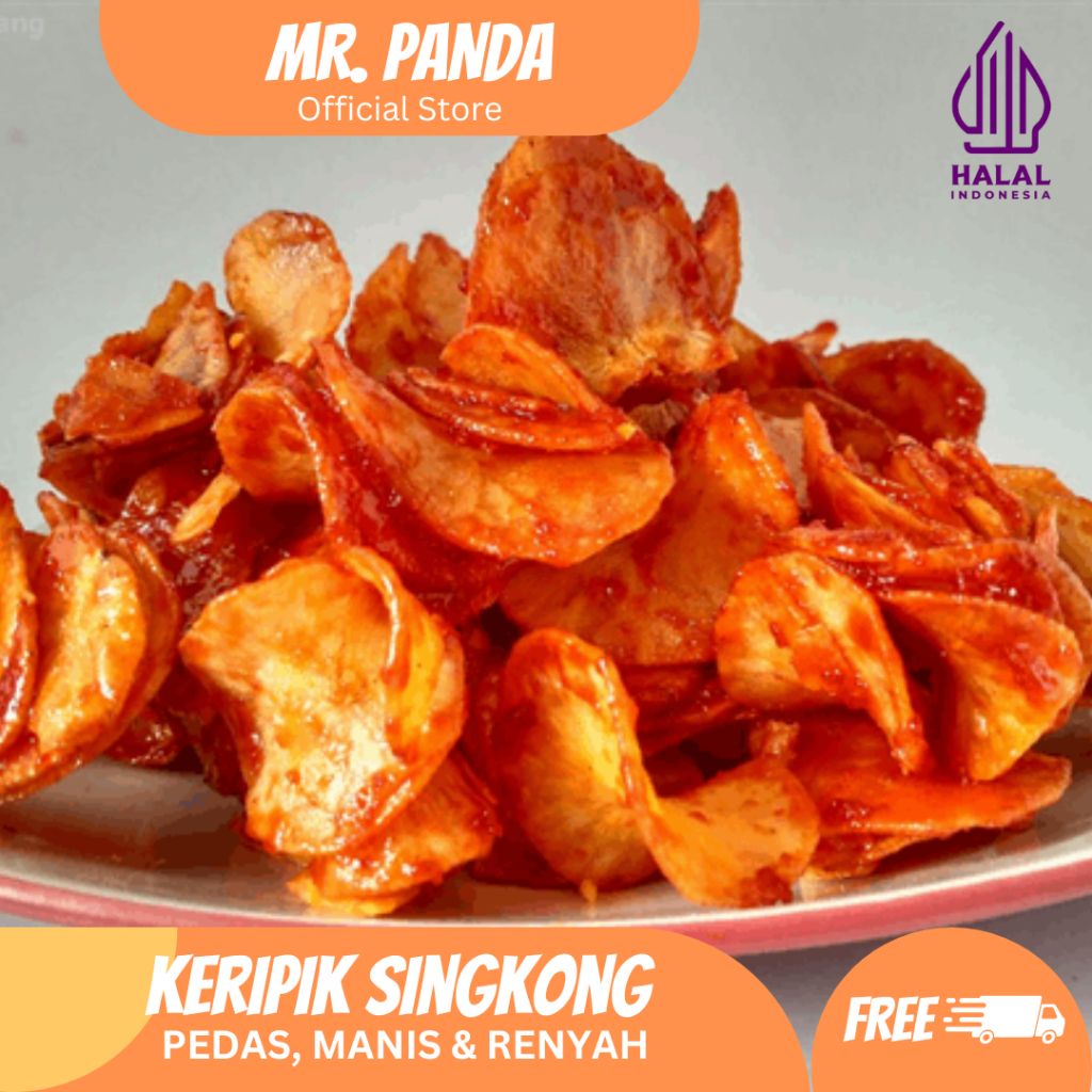 

Keripik Singkong Rasa Pedas Manis / Cemilan santai & Perjalanan Ukuran 250 - 1000 gram