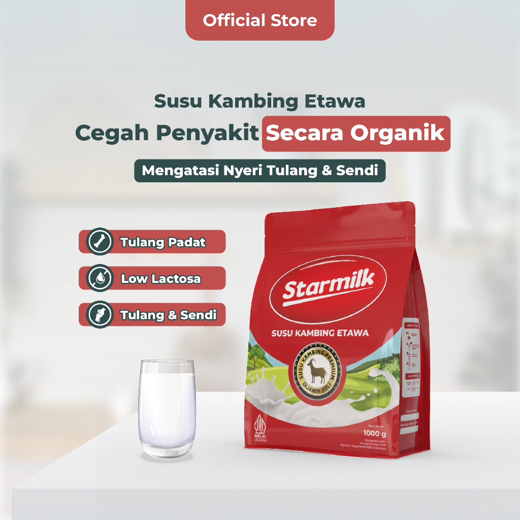 

Susu Kambing Etawa Bubuk Harga Murah Rasa Original Bebas Sesak Nafas dan Sendi Kuat Starmilk 1000g 500g 250g