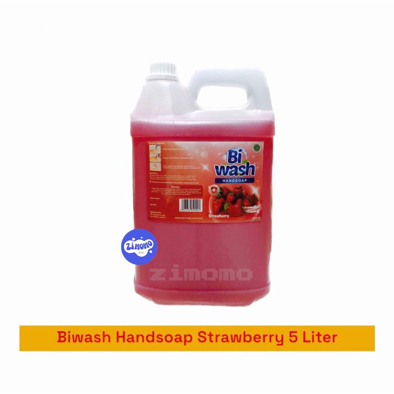 HANDSOAP BI WASH STRAWBERRY 5 LITER -Sabun Cuci Tangan Strawberry 5Liter