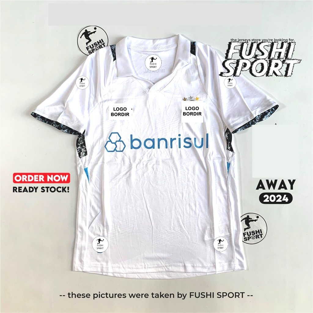 Jersey Baju Bola Gremio Away Full Bordir 2024 NEW