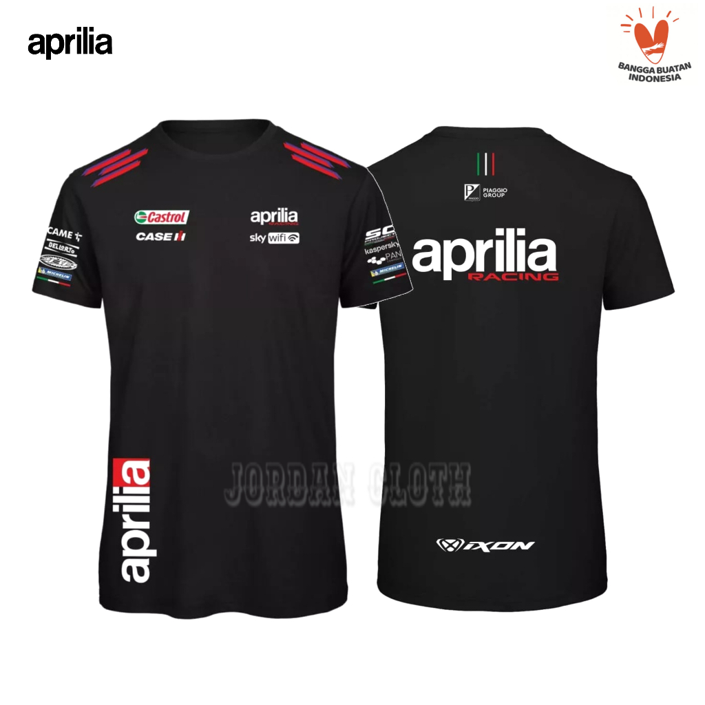 Tshirt Baju Kaos Baju Aprilia Racing Team Balap MotoGP