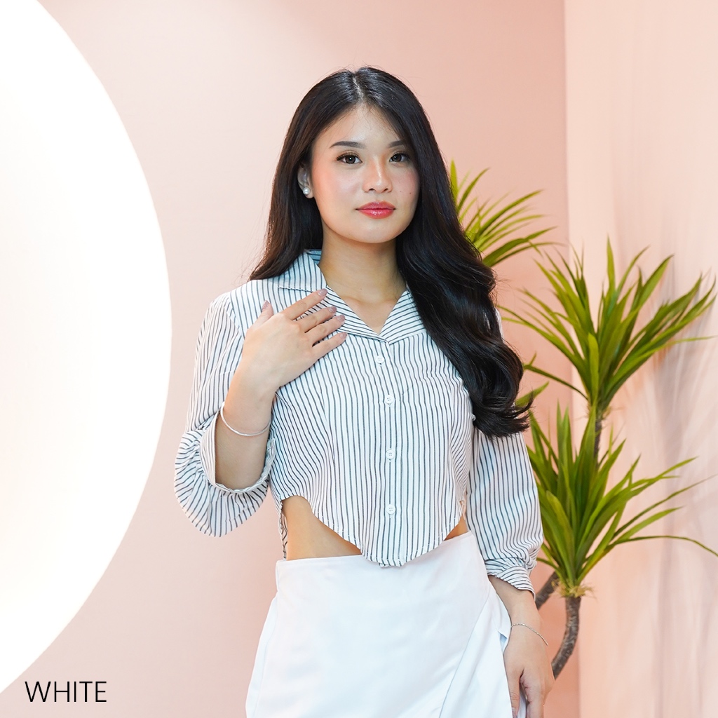 Puff Cheny / Kemeja Wanita / Kemeja Lengan / Kemeja Crop