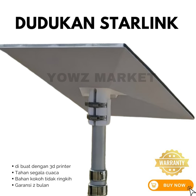 Starlink Bracket Dudukan / Mounting  Adapter Pipa Pole Starlink Gen3 V4 Premium Super Garansi 1 Tahu