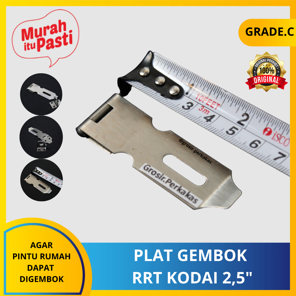 PLAT GEMBOK RRT KODAI 2,5" - overpal - cantolan gembok. [C][#PLAT GEMBOK]