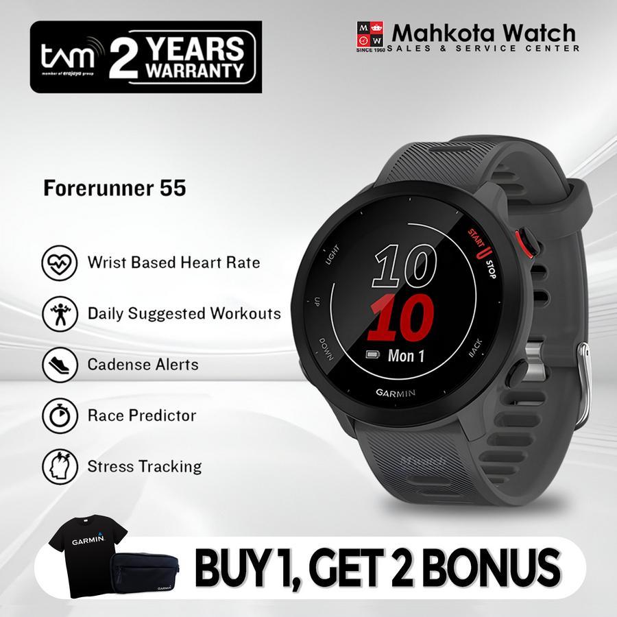 JAM TANGAN PRIA GARMIN FORERUNNER 55 GRAY