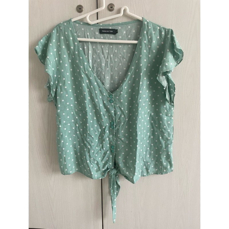 Kemeja Polkadot Farah Button