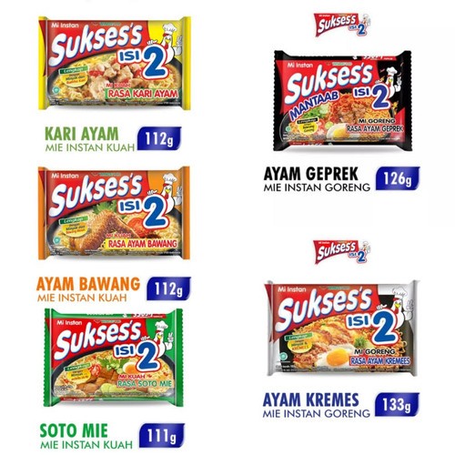 

Mie Instan Suksess Isi 2 Berbagai Varian Rasa