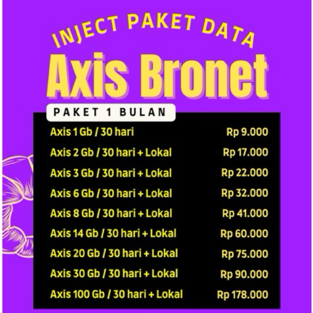 Paket Data Axis | Kuota Axis | Internet Axis