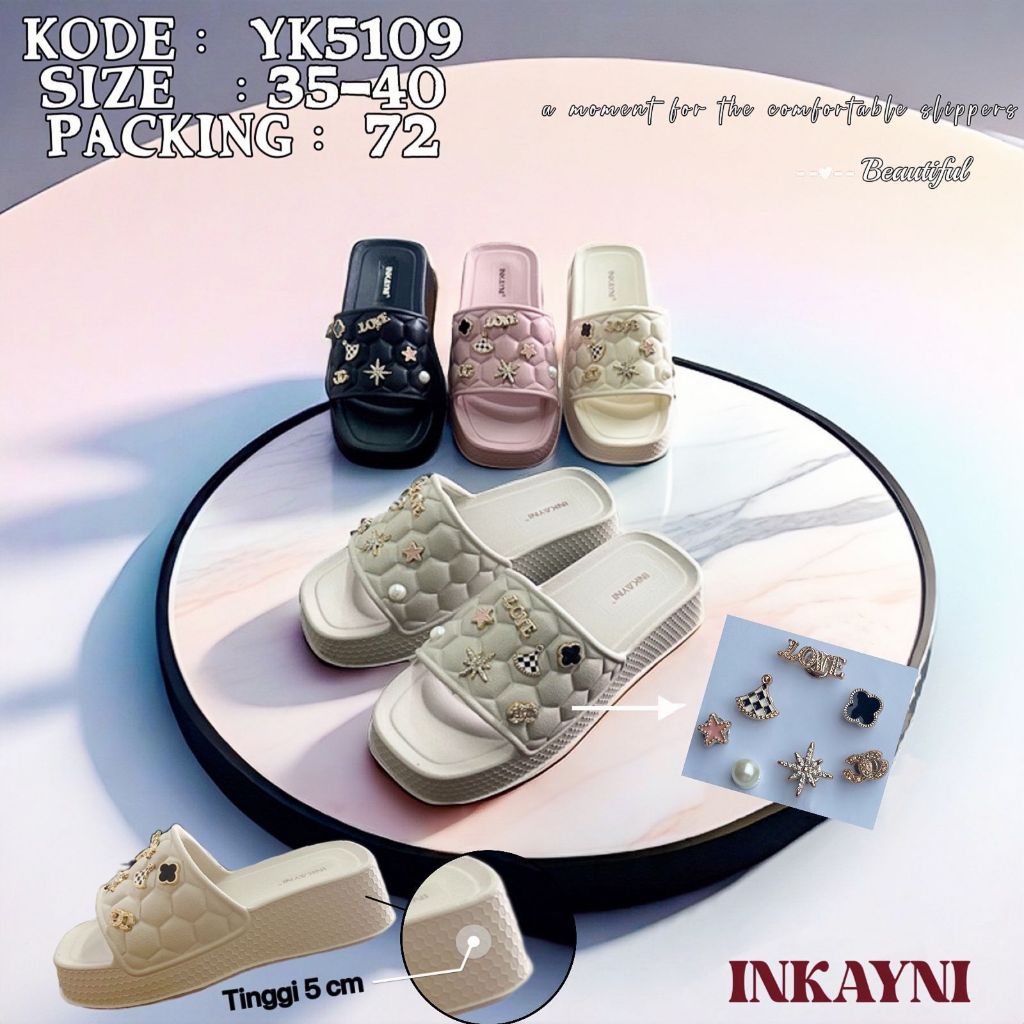 Sandal Wanita Dewasa Kasual (INKAYNI YK5109) Termurah Sendal Cewek