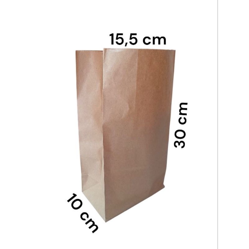 

Kantong Kertas Makanan Coklat Paperbag 08 isi 100 Pcs