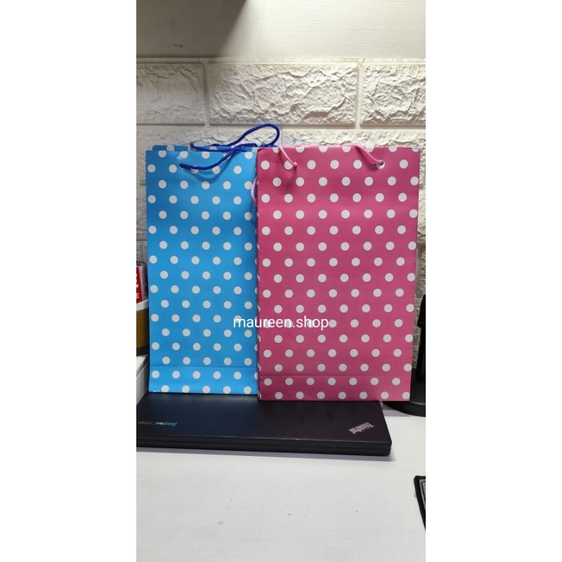 

035 PAPER BAG TAS KADO POLKADOT ULANG TAHUN HADIAH