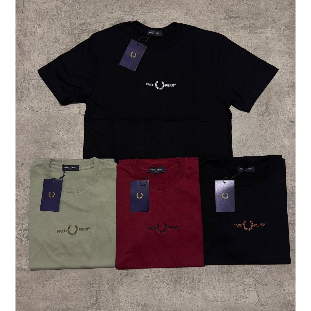 Kaos Branded Fred Simple Bordir Chess Premium//Kaos Branded FP Premium//Baju Kaos Pria//Kaos Simple 