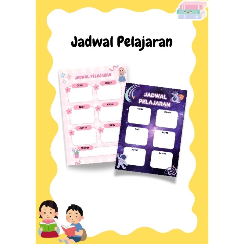 

Poster Jadwal Pelajaran Sekolah super gemes