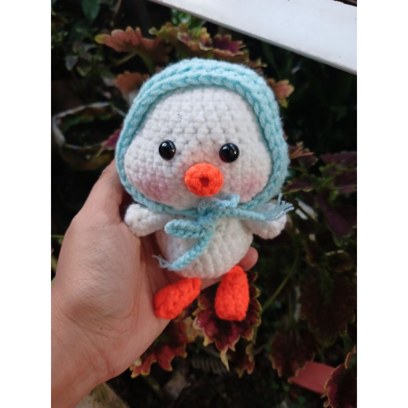 Amigurumi crochet HANDMADE duck+hat