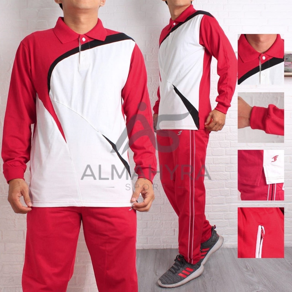 Stelan kaos olahraga lengan panjang / set pakaian olahraga / pakaian olahraga pria dan wanita