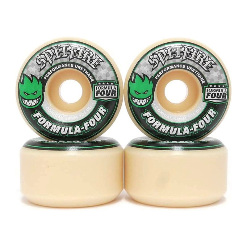 Spitfire Wheel F4 Conical Green Print 54mm 101D