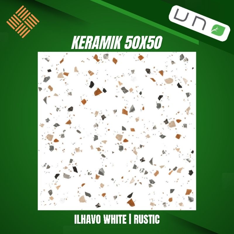 KERAMIK 50X50 ILHAVO WHITE | RUSTIC | UNO