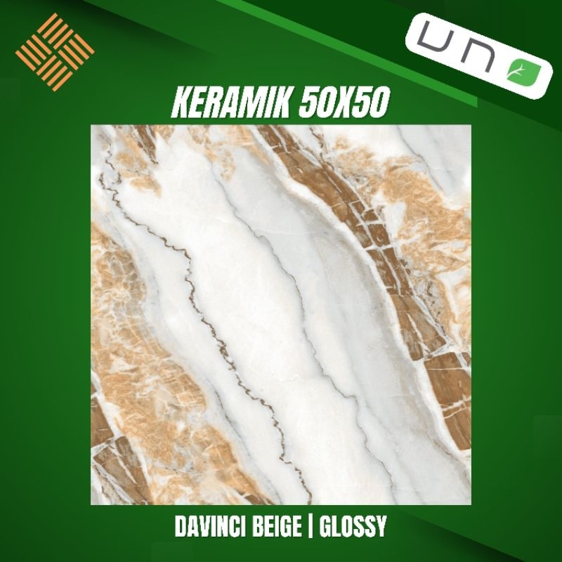 KERAMIK 50X50 DAVINCI BEIGE | GLOSSY | UNO