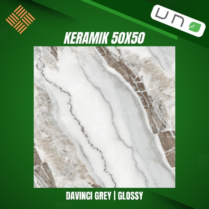 KERAMIK 50X50 DAVINCI GREY | GLOSSY | UNO