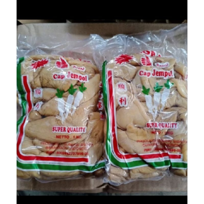 

caipo asin/lobak asin cap jempol kemasan 1kg..