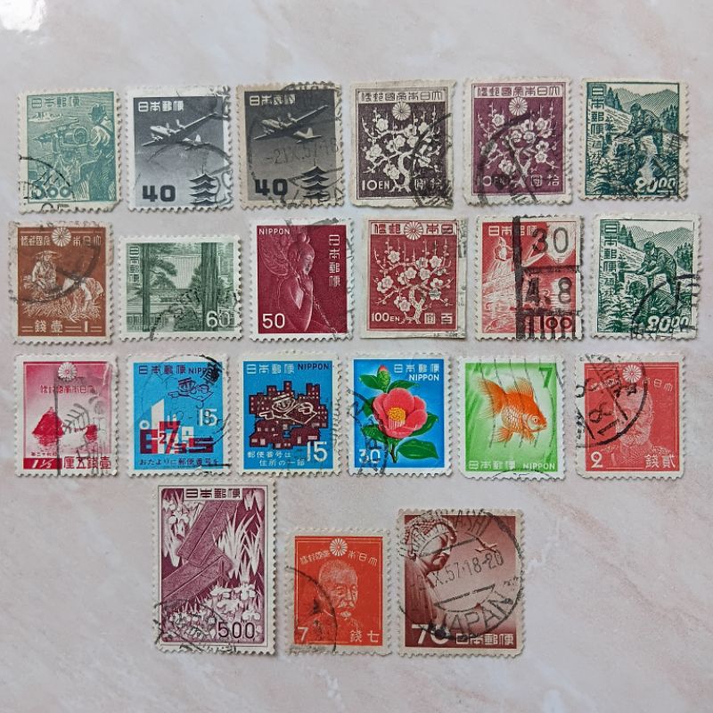 

Perangko Prangko Kuno Jadul Jepang Nippon 21 Pcs Campur 1950-1990 an - YN2386