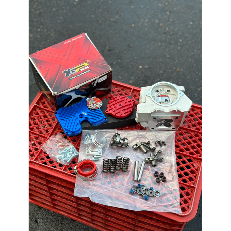 Head kop supra 125 karisma kirana KPH 4 klep 21/24 XGP RACING PORTING CNC head kop model MX 4 klep X