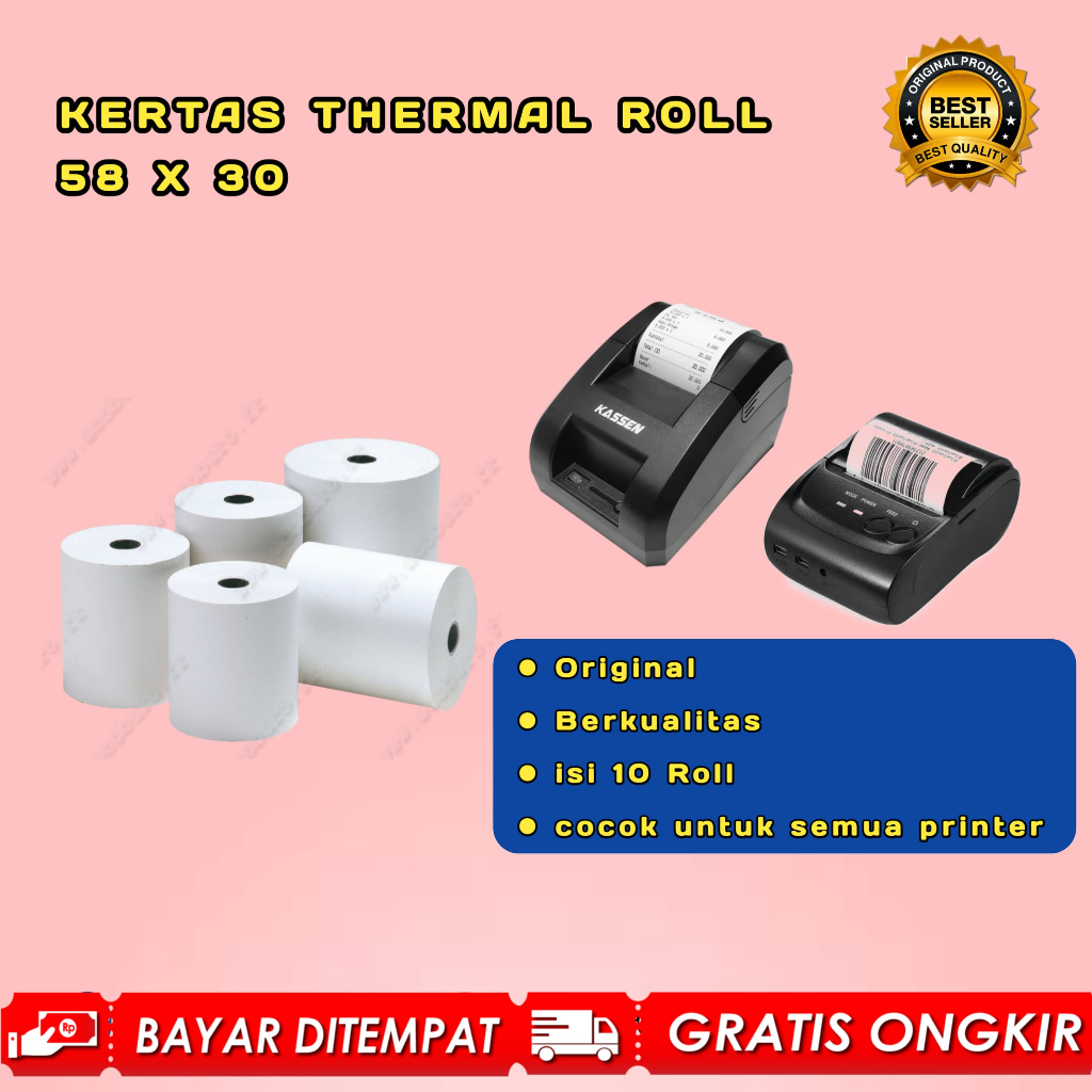 

Kertas Therma Kasir Roll 58 x 30